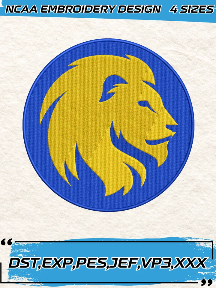 A&M-Commerce Lions Logos Embroidery Designs,NCAA Logo Embroidery Design,Machine Embroidery Design File,4 Sizes, Digital Download