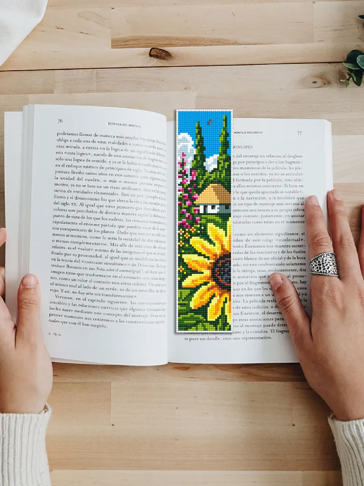 Bookmark village cross stitch pattern PDF Handmade bookmark flowers embroidery beginners Ukraine digital downloads Nature xstitch chart #B32