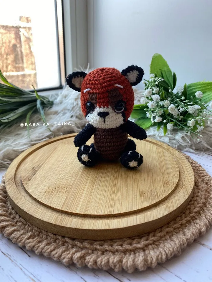 PDF Red Panda Panda Crochet Pattern, Amigurumi Panda, Amigurumi animal, Crochet animal Pattern, Amigurumi doll pattern, Crochet red panda