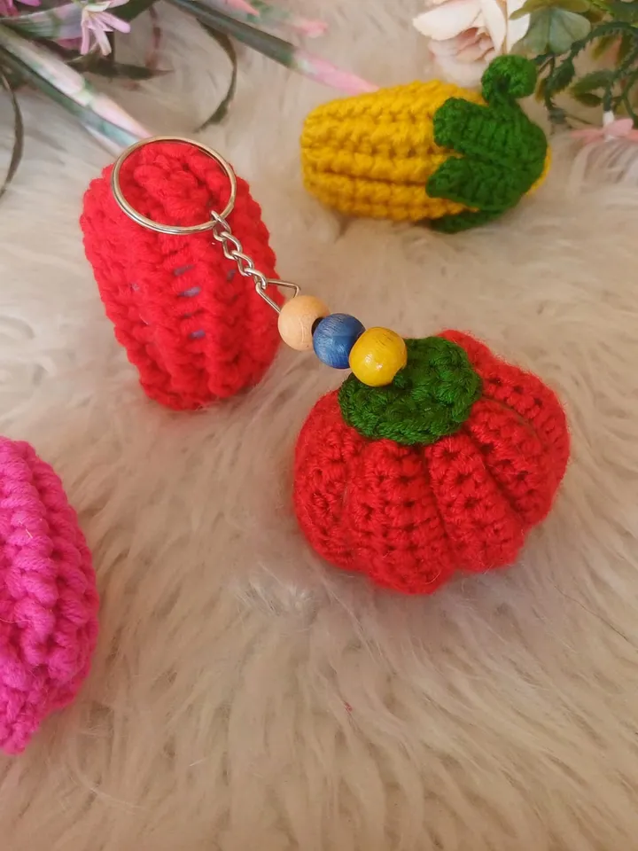 Crochet Halloween Pumpkin Keychain Pattern - Stylish Halloween Easy Crochet Pattern