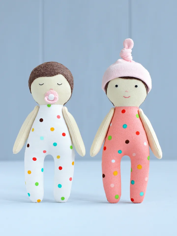 2 PDF Mini Baby Doll and Sleeping Basket Sewing Patterns Bundle