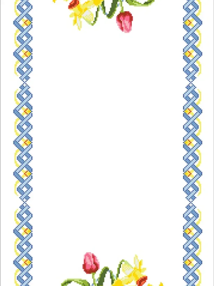 Cross Stitch Pattern Easter Towel Digital Download PDF