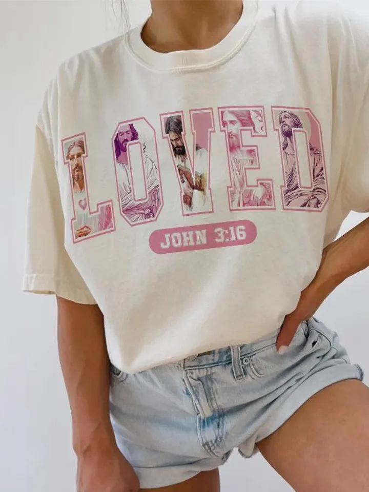 Christian Valentines Loved Png, Loved John 3:16 Png, Retro Valentine Png, Valentines Day Png, Bible Verse Png, Jesus Png, PNG Sublimation