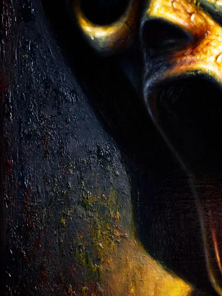 Original oil painting Scream Ghostface