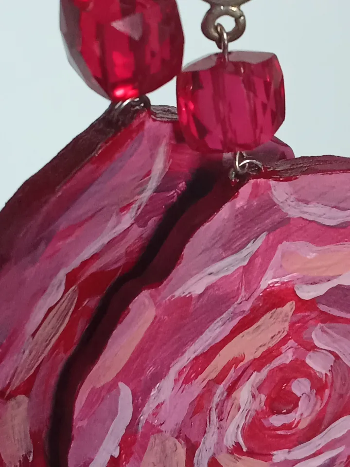 "Garnet roses" earrings