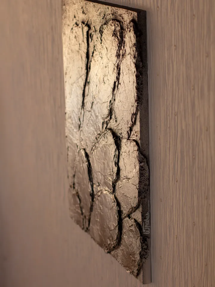 Modern Abstract Acrylic Wings Painting - 3D Textured Art on MDF Board - 40x30 cm | Handmade Artwork