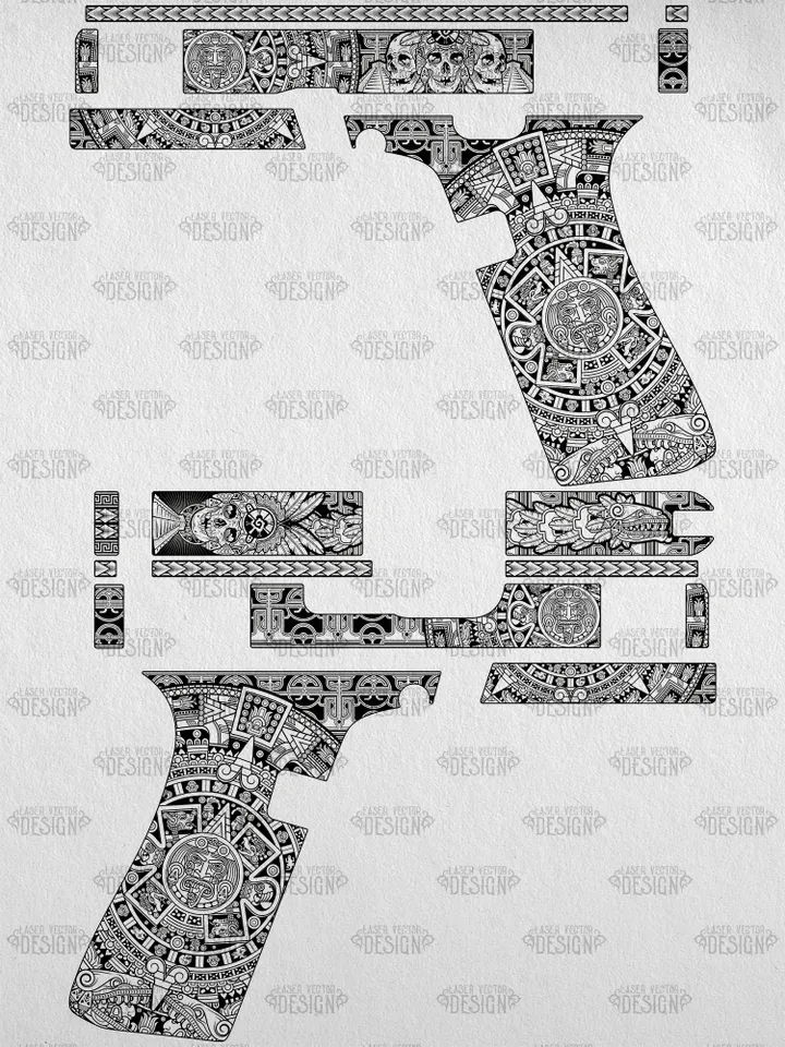 VECTOR DESIGN Glock 43 X Aztec calendar