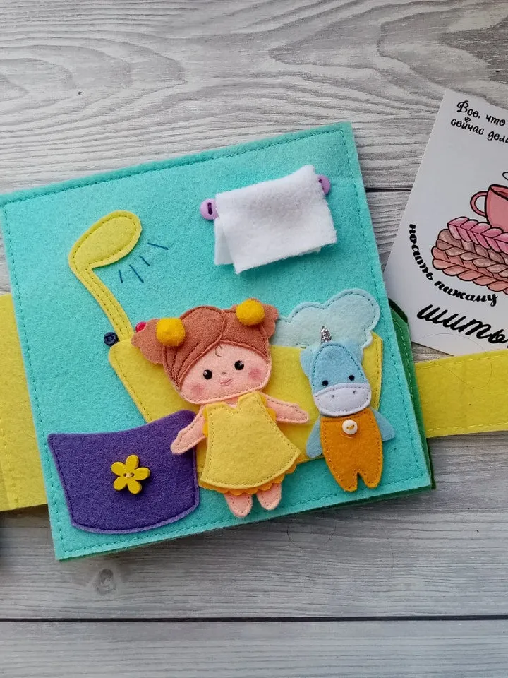 Dollhouse Quiet book pattern PDF, Felt book pattern, Felt doll Pattern, Dress up Doll , diy quiet book sewing ideas girls