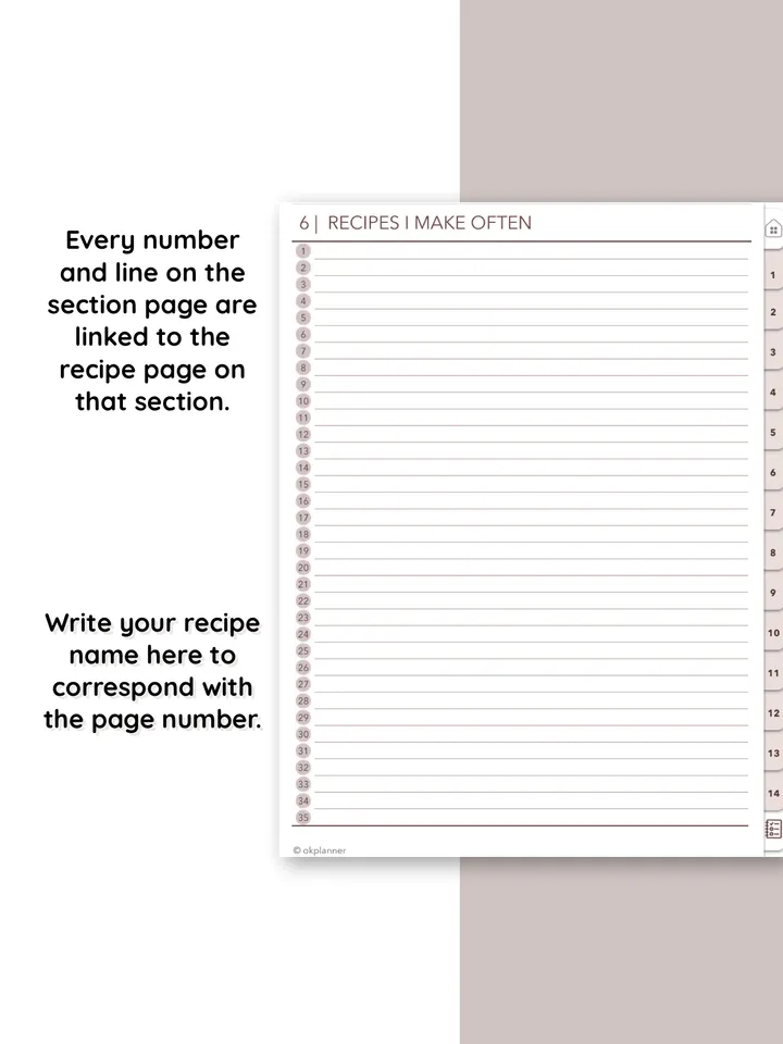 Customisable cook book. Digital Recipe Book. Recipe Journal. Personalized Cookbook. Recipe planner. Recipe Book Template