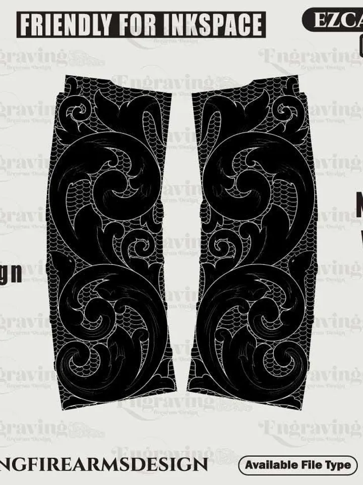 PMAG Scrolling Pattern Design Svg,lasercut,laserengraving,fiberlaser,engravingfiles,laserpattern,engravingdesign,engravingpattern,metalart