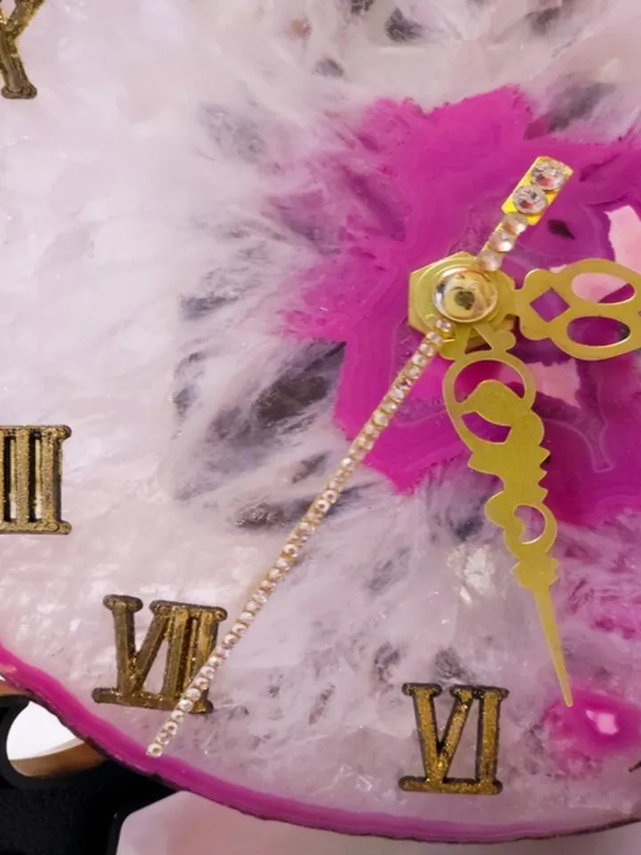 Pink stone watch