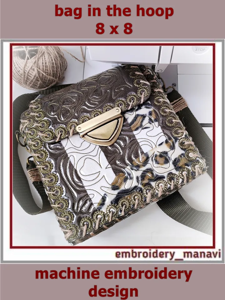 In The Hoop Embroidery Design Bag quilting Clover ITH from Embroidery Manavi 05