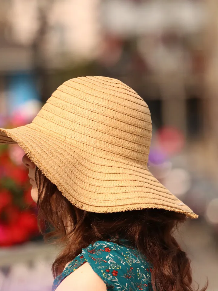 Women Straw Hat wide brim foldable Summer hat, floppy beach hat, Raffia hats, straw sun hat, seaside hat