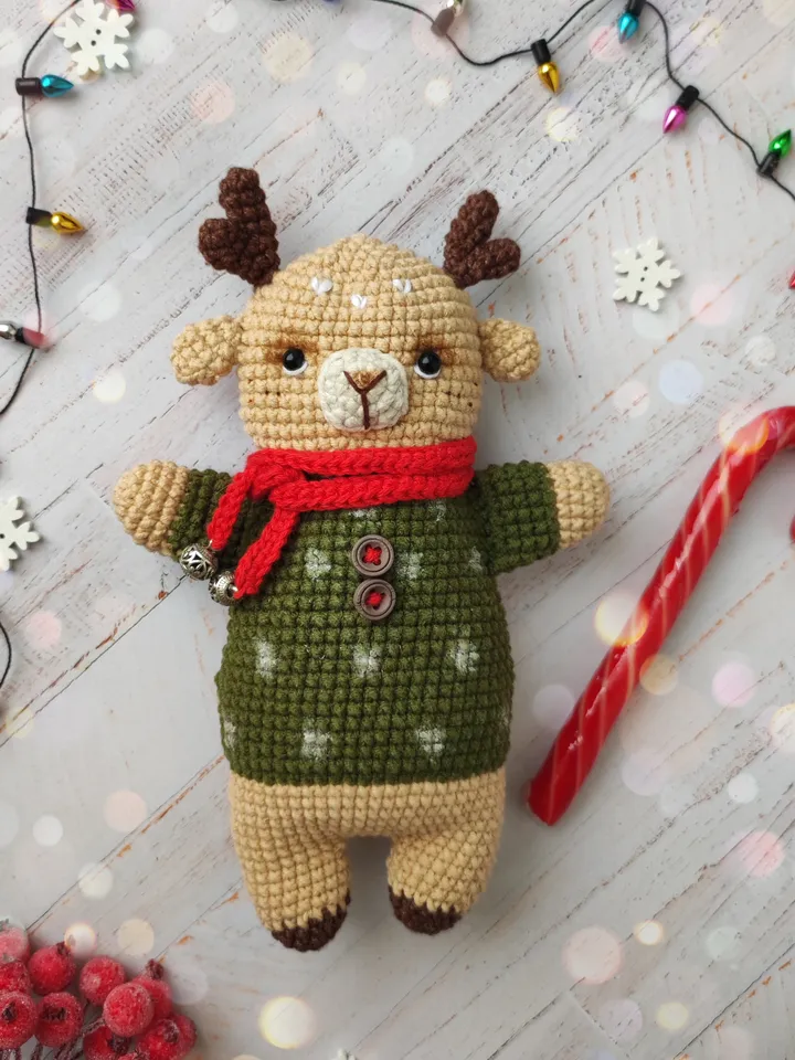 Christmas fawn handmade