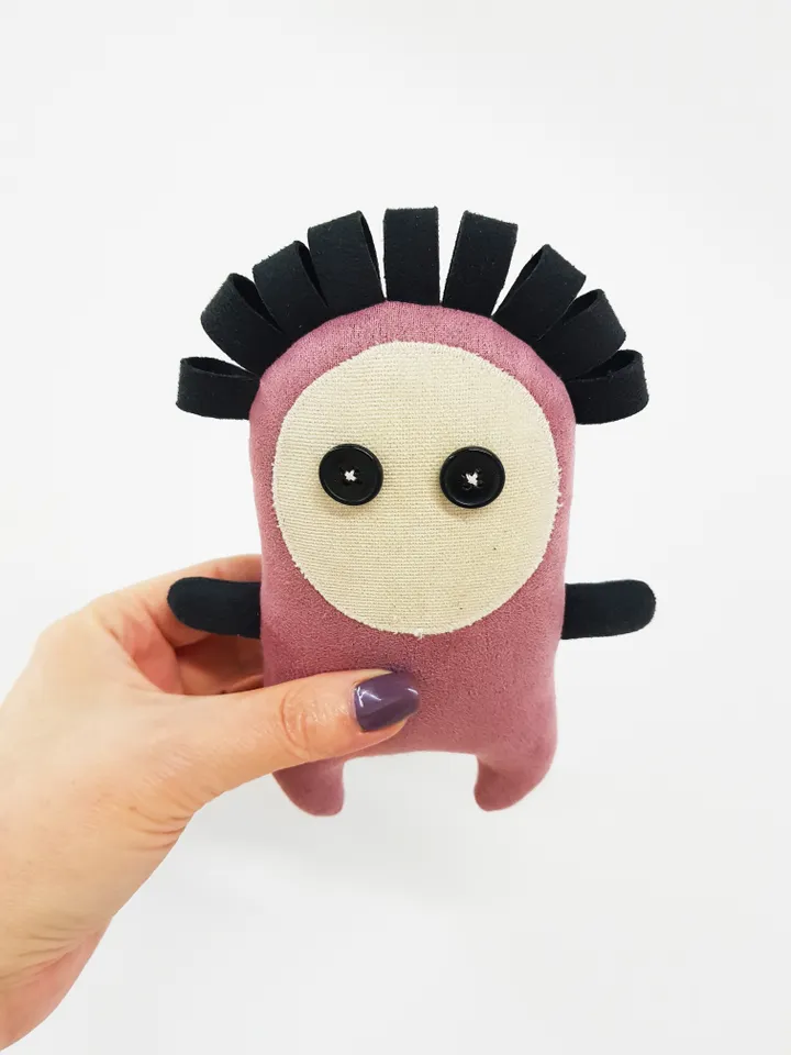 Pink ghost sewing pattern PDF, halloween doll diy, Digital tutorial in english