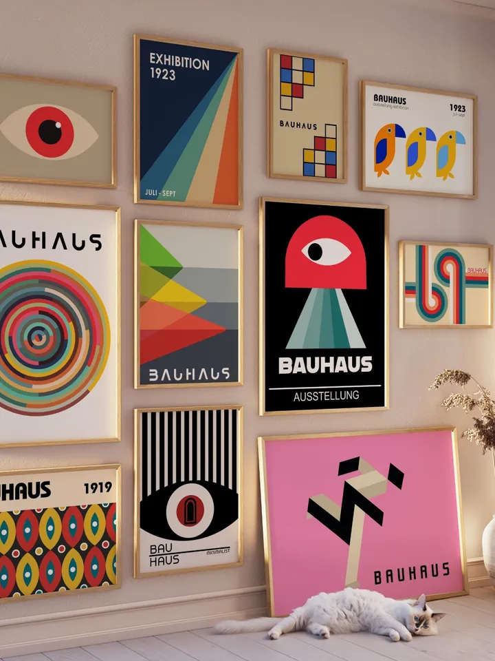 4250+ Bauhaus Printable Poster Bundle Mid Century Modern Abstract Geometric Wall Art Set Minimalist Digital Download Home Decor Pack