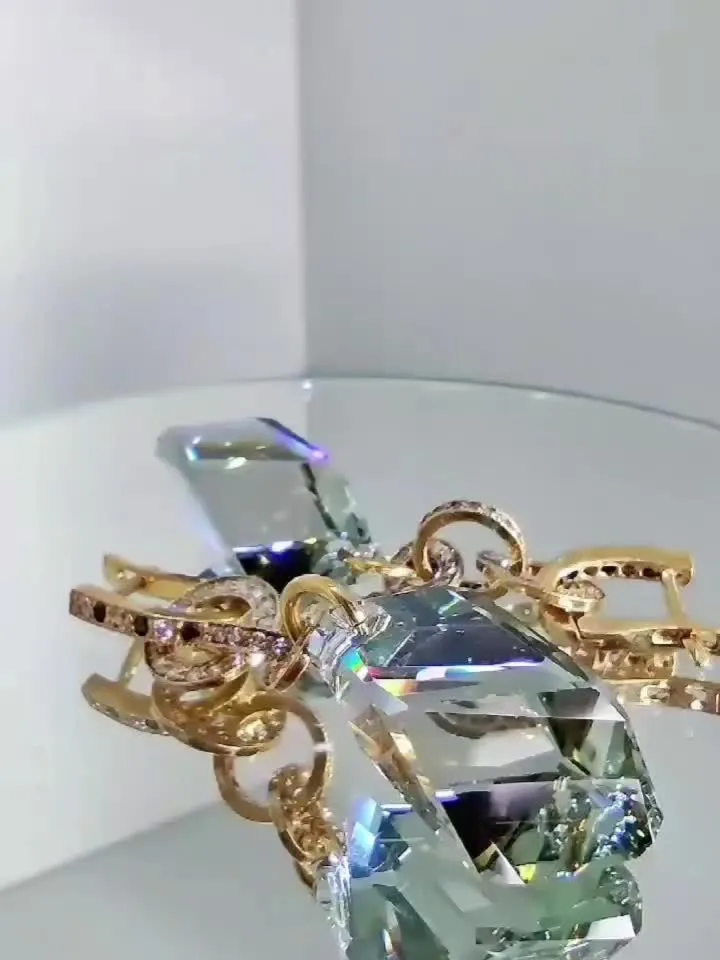 Earrings with Swarovski crystals. Disassemblable silver\gold\zircons