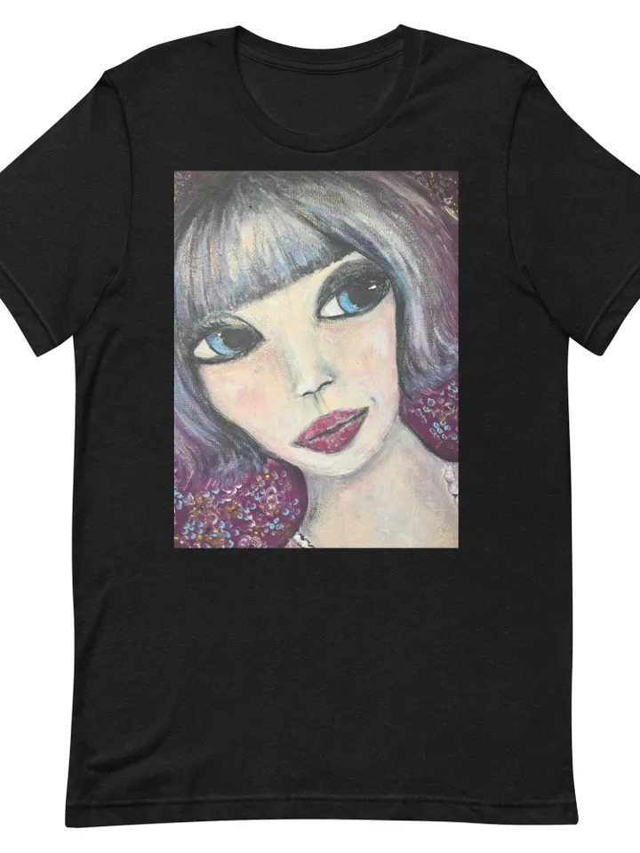 Miko doll Short-sleeve unisex t-shirt,beatiful woman t shirt made from my original painting,unique handmade gift for her,women t shirts.