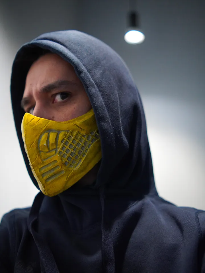 Scorpion mask from Mortal Kombat Mortal Kombat Scorpion mask