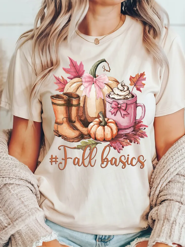 Fall Basics png, Fall png, Autumn png, Retro fall png, Fall Sublimation, Coquette pumpkin png, Coffee fall png, Fall Autumn Shirt