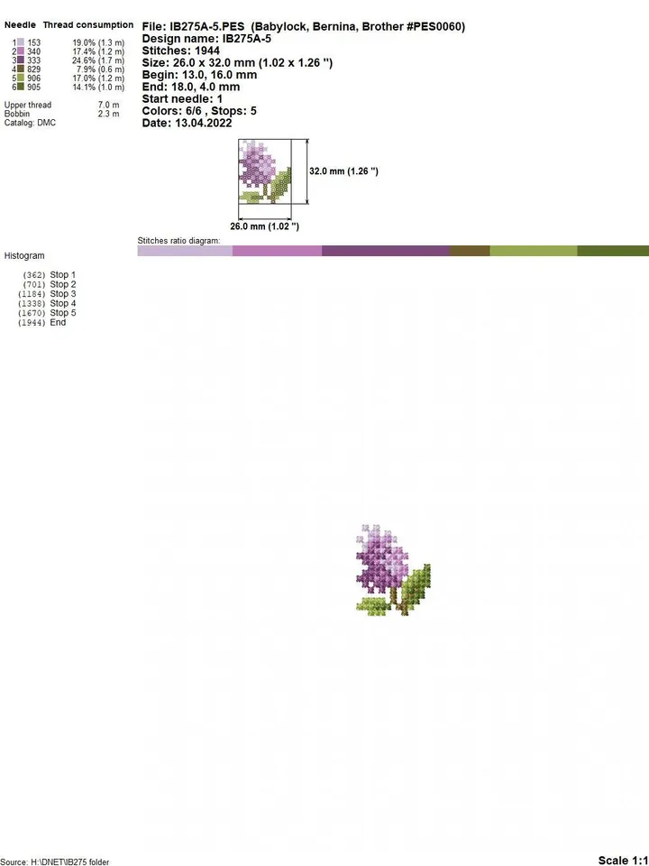 Lilac cross-stitch set patterns machine embroidery designs digital embroidery pattern clothing décor embroidery motif flower embroidery