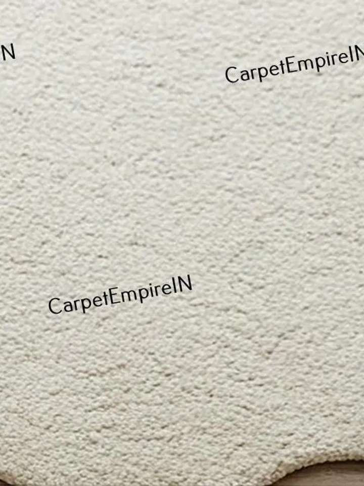 Irregular Cream Boucle Rug – Soft Plush, Aesthetic carpet for nursery, Livingroom rugBedroom rug,3x5,4x6,5x7,8x10,9x12,10x14,kids rug