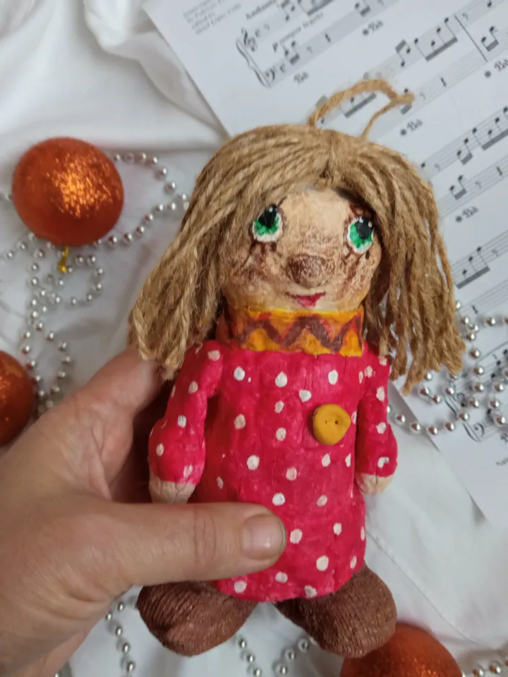Author's handmade doll brownie Kuzya. Free shipping