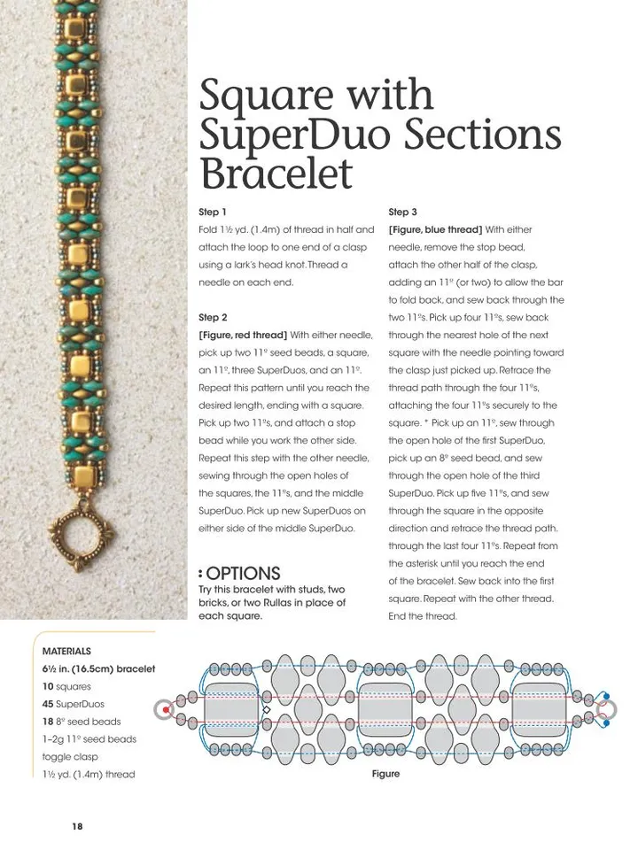 Stitching with Two-Hole Shaped Beads