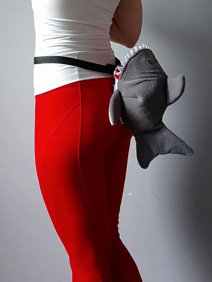 Chalk bag Shark bite Grey for rock climbing