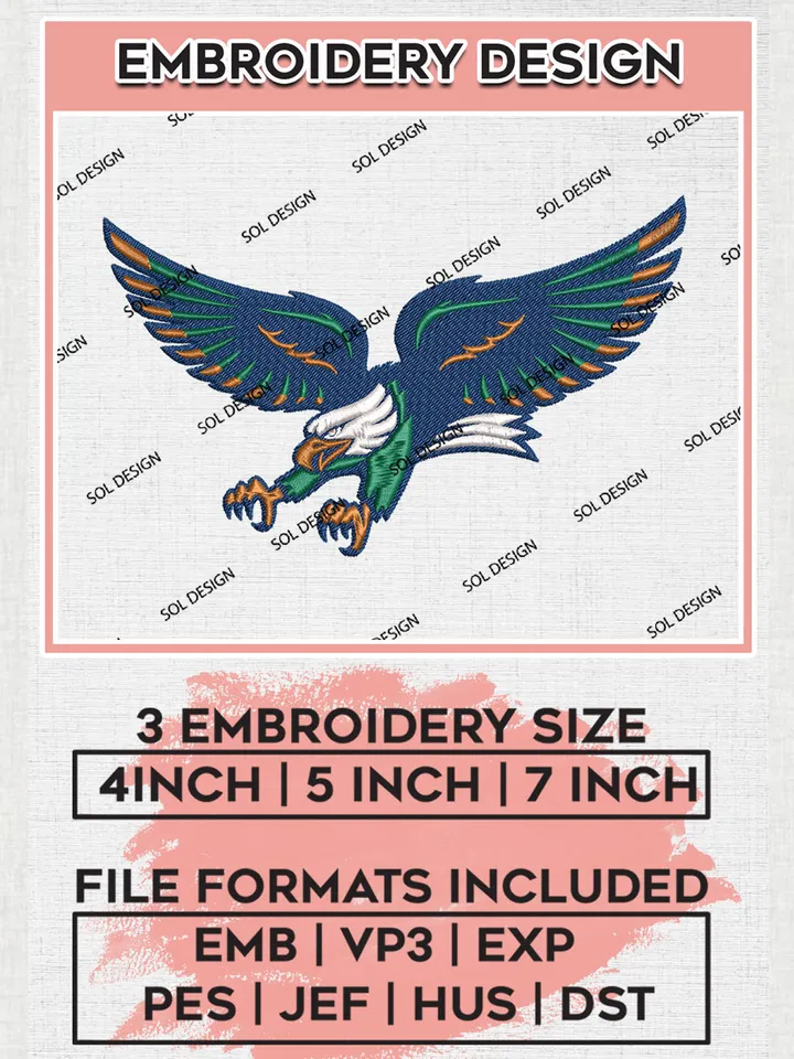 NCAA North Texas Mean Green Team Mascot Logo Embroidery Design Files, NCAA North Texas Mean Green Team Embroidery, NCAA Game Day, Machine embroidery designs, Digital Download