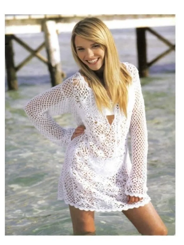 Dress crochet pattern, beach tunic crochet pattern, summer dress crochet pdf