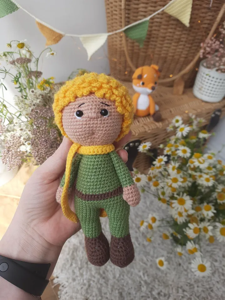 Soft toys The Little Prince and the Fox, heroes of the book "The Little Prince" by Antoine de Saint-Exupery. Two toys for a lover of books, fantasies, love and kindness.