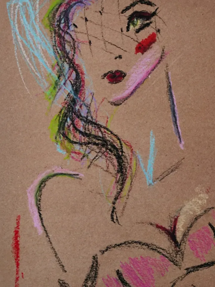 Custom digital file portrait via Burlesque diva
