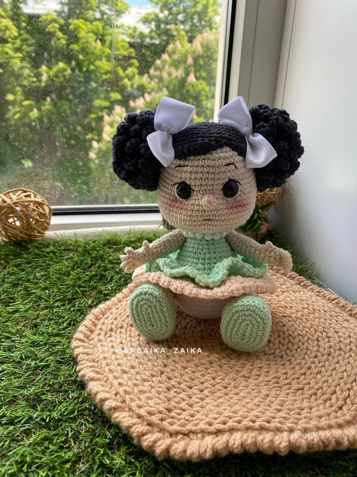 PDF Crochet Baby Doll Amigurumi Pattern, cute amigurumi baby doll, crochet doll, doll pattern, amigurumi baby toy