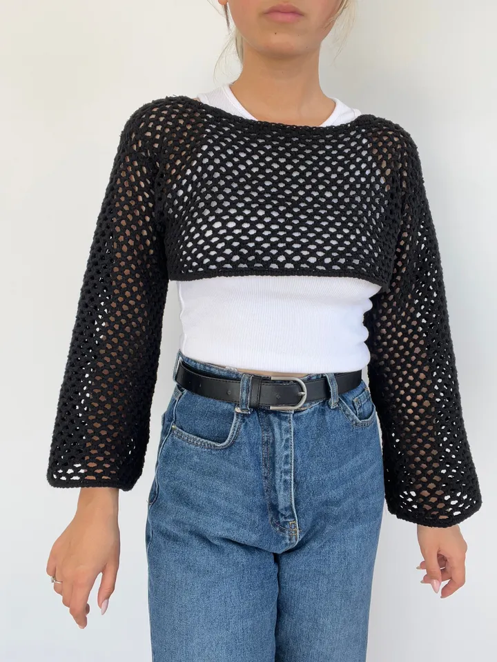 crochet mesh top pattern , mesh sweater, Crop Sweater, Mesh Pattern, Crop Top , Crochet Mesh Jumper
