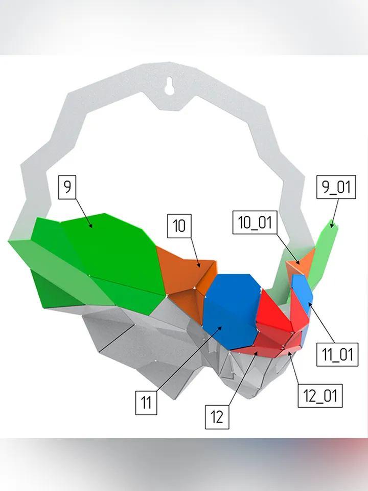 Welding Project Plans Drawings Wolf Head (DXF, PDF)