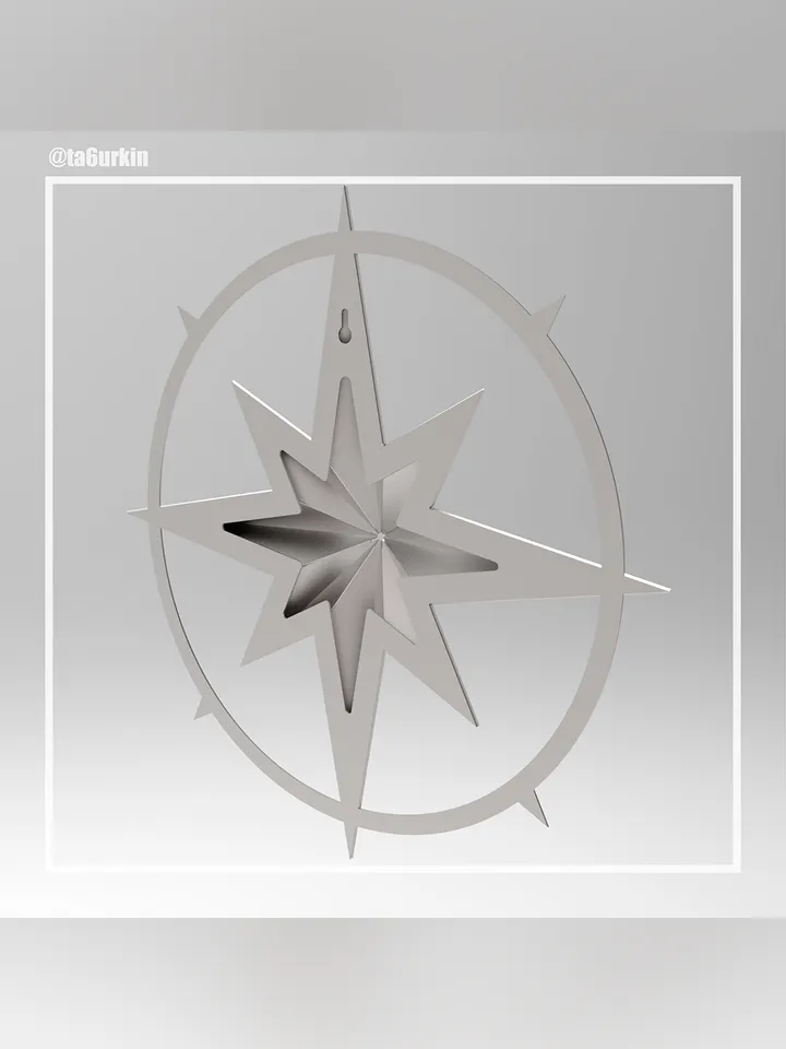 Welding Project Plans Drawings Rose of Wind (DXF, PDF)