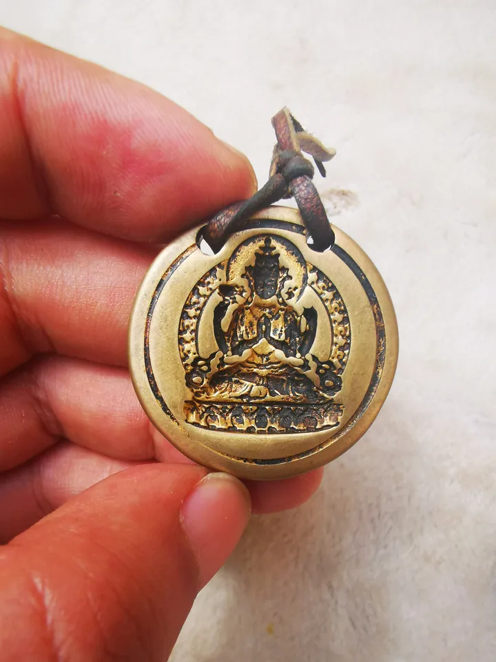 Gandhanra Old Tibetan Buddha Statue Tsa Tsa Mold Amulet,Copper Mould For Making Clay Buddha Statue, DIY Tsha Tsha Statue,Pendant