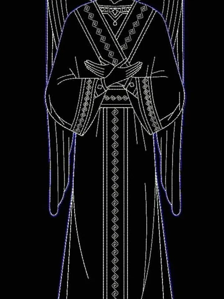 Angel design for machine embroidery