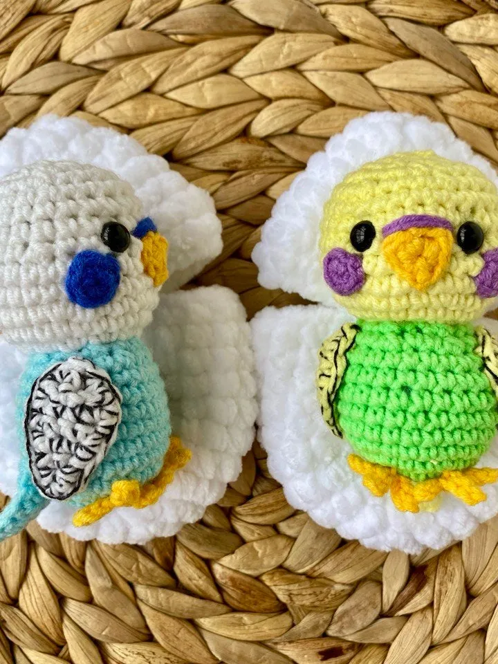 Budgie Crochet pattern - Amigurumi easter pattern - bird in egg stuffed animal - parakeet toy - English Pdf tutorial
