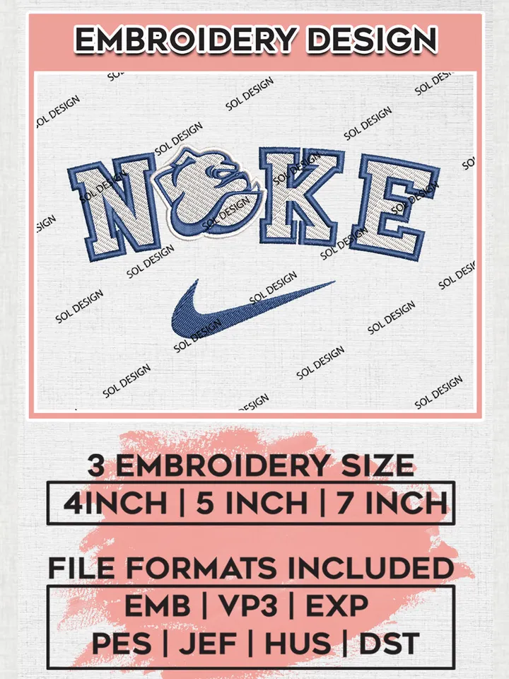 Nike Yale Bulldogs Machine Embroidery Design, NCAA Yale Bulldogs Embroidery Design files, NCAA Embroidery Designs, NCAA Machine Embroidery Designs, Digital Download