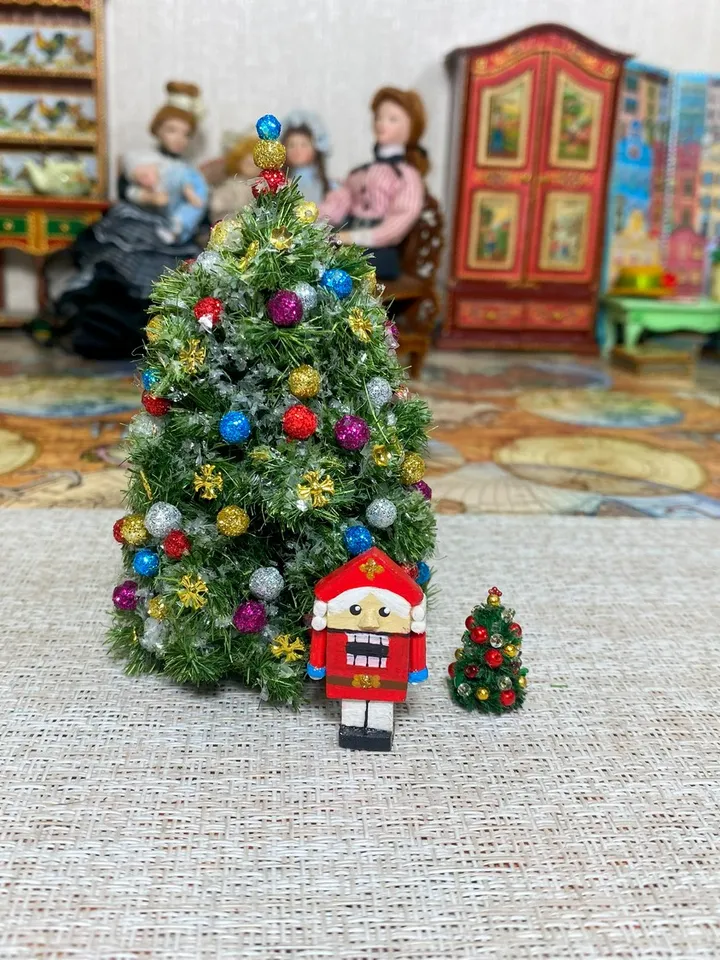 Nutcracker. Miniature toy for dolls. 1:12.Dollhouse miniature.