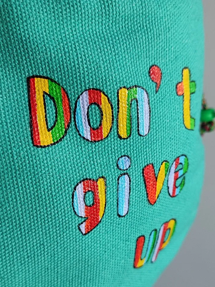 Chalk bag Motivation Don't give up for rock climbing