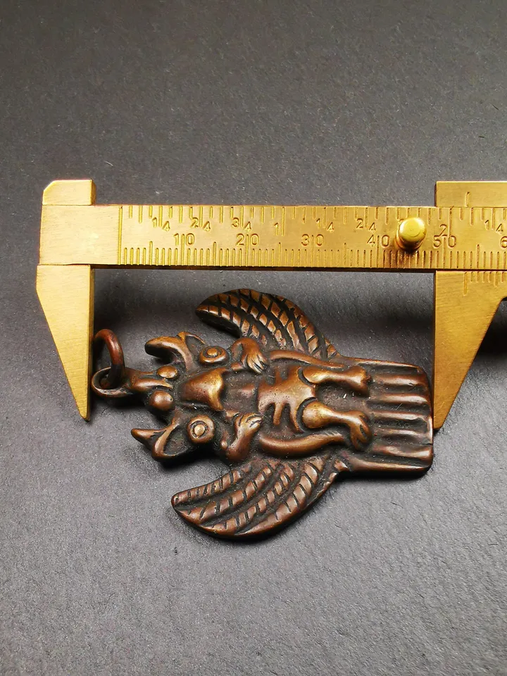 Gandhanra Antique Tibetan Buddhist Amulet,Garuda,Garula,Suparna,Golden-winged Bird Pendant,Made of Copper