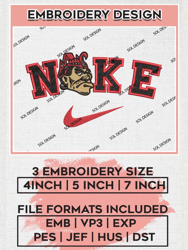 Nike San Diego State Aztecs Machine Embroidery Design, NCAA San Diego State Aztecs Embroidery Design Design files, NCAA Embroidery Designs, NCAA Machine Embroidery Designs, Digital Download