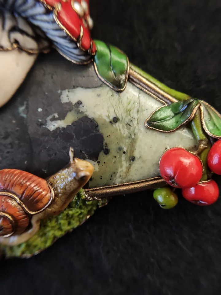 Amanita necklace, Mashrooms Necklace, Polymer clay necklace,Nature Necklace