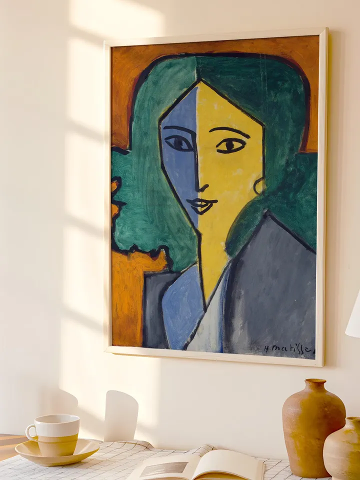 Henri Matisse Lydia Portrait Abstract Fauvist Woman Art Print, Vibrant Modern Home Decor, Classic Portrait Painting Digital Download HMS7