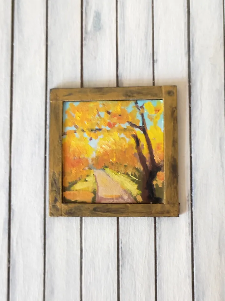 Set of Miniature Oil Paintings for Dollhouses Scale 1/6