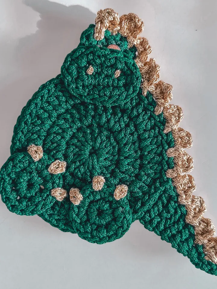 Crochet pattern dragon coaster PDF Digital instant download, Video tutorial, Storage organization, Christmas ornament, Table decor, holster