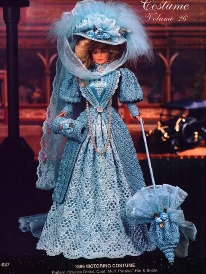 Barbie Dress Crochet Pattern Vintage for Dolls 11-1/2" Digital Download PDF